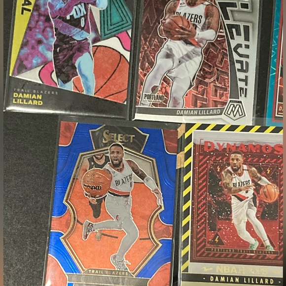 ππ₯(5) DAMIEN LILLARD NBA PANINI INSERTS MOSAIC FLUX SELECT NBAHOOPS ππ₯ - Picture 3 of 4